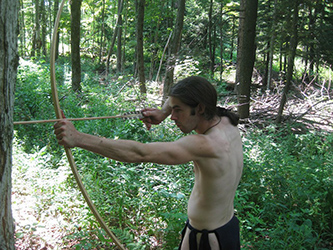 Loinclothed hobby; Obr�zek dne - the picture od the day - �awa rel - Loinclothed archer in native indian style<