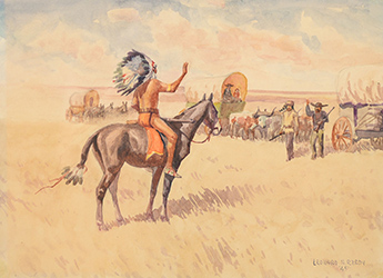 Loinclothed hobby; Obr�zek dne - the picture od the day - �awa rel - Leonard Reedy, Indian Chief Saluting American Pioneers<