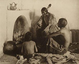Loinclothed hobby; Obr�zek dne - the picture od the day - �awa rel - Karl Moon, The Story Teller, Taos - Indian Legends<