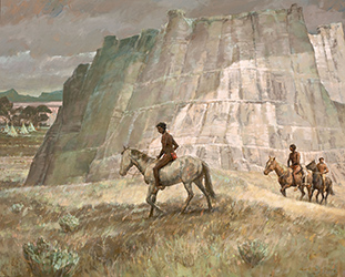 Loinclothed hobby; Obr�zek dne - the picture od the day - �awa rel - Kenneth Riley,  Approaching the Camp