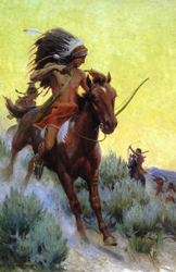 Loinclothed hobby; Obr�zek dne - the picture od the day - �awa rel - W. Herbert Dunton,  Hostile Tribes