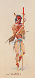 Loinclothed hobby; Obr�zek dne - the picture od the day - �awa rel - O. C. Seltzer, Indian Brave