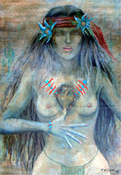 Loinclothed hobby; Obr�zek dne - the picture od the day - �awa rel - Alberto Thirion, Yaqui indian woman