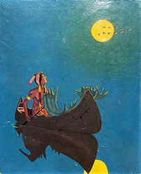 Loinclothed hobby; Obr�zek dne - the picture od the day - �awa rel - On a dark water