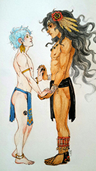 Loinclothed hobby; Obr�zek dne - the picture od the day - �awa rel - Tied games - native indian style, loinclothed captive 