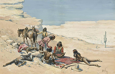 Loinclothed hobby; Obr�zek dne - the picture od the day - �awa rel - R. D. Anthony, Apache War Party