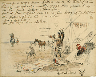 Loinclothed hobby; Obr�zek dne - the picture od the day - �awa rel - Charles M. Russell aka Ah-Wa-Cous, the Antelope