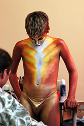 Loinclothed hobby; Obr�zek dne - the picture od the day - �awa rel - Bodypainting, NovelArt - Tiger style