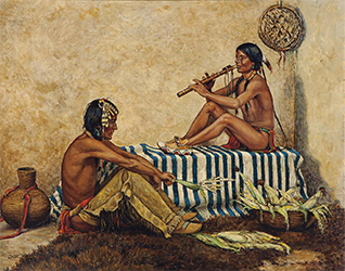 Loinclothed hobby; Obr�zek dne - the picture od the day - �awa rel - Carl Everton Moon,The Corn Song