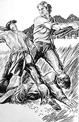 Loinclothed hobby; Obr�zek dne - the picture od the day - �awa rel - Art of Edward Shenton,  Simon Kenton - Kentucky scout (by Thomas Dionysius Clark)