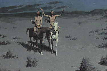 Loinclothed hobby; Obr�zek dne - the picture od the day - �awa rel - Pretty Mother of the Night, White Otter is No Longer a Boy - Frederic Remington