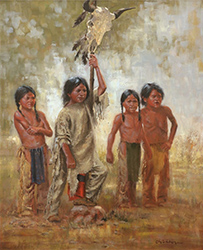 Loinclothed hobby; Obr�zek dne - the picture od the day - �awa rel - Glen Hopkinson, Watching the Warriors 
