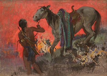 Loinclothed hobby; Obr�zek dne - the picture od the day - �awa rel - John Young-Hunter, Santa Fe Trail Ablaze