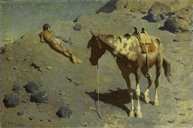 Loinclothed hobby; Obr�zek dne - the picture od the day - �awa rel - William Robinson Leigh, The Scout 