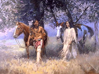 Loinclothed hobby; Obr�zek dne - the picture od the day - �awa rel - Rick McCollum,  Beneath the Cottonwoods