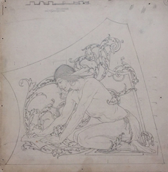 Loinclothed hobby; Obr�zek dne - the picture od the day - �awa rel - Draving indian, unsigned