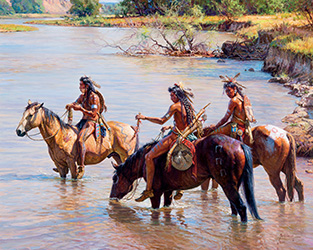 Loinclothed hobby; Obr�zek dne - the picture od the day - �awa rel - Martin Grelle, Offering to the River Spirit