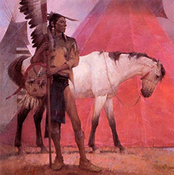 Loinclothed hobby; Obr�zek dne - the picture od the day - �awa rel - Indian warrior and his horse
