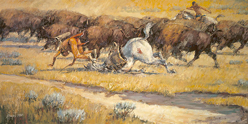 Loinclothed hobby; Obr�zek dne - the picture od the day - �awa rel - Frank Hagel, buffalo hunter in troubles