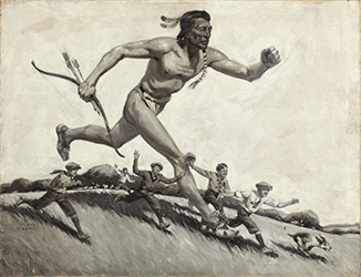 Loinclothed hobby; Obr�zek dne - the picture od the day - �awa rel - Wendell Macrae - Running Indian