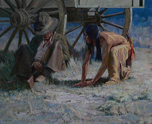 Loinclothed hobby; Obr�zek dne - the picture od the day - �awa rel - Vladimir Ribatchok, After His Turn Ridin Night Watch