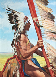 Loinclothed hobby; Obr�zek dne - the picture od the day - �awa rel - Susan Terpning, Rides With Honor