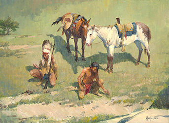 Loinclothed hobby; Obr�zek dne - the picture od the day - �awa rel - Frank Hagel - native indians in art