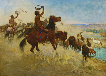 Loinclothed hobby; Obr�zek dne - the picture od the day - �awa rel - Elling William Gollings, The Stolen Ponies