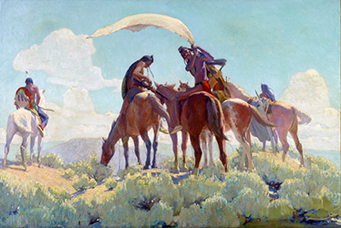 Loinclothed hobby; Obr�zek dne - the picture od the day - �awa rel - Navajo Boys at Start of Footrace