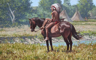 Loinclothed hobby; Obr�zek dne - the picture od the day - �awa rel - Steven Lang, indian on a horse