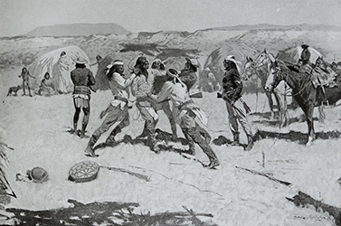 Loinclothed hobby; Obr�zek dne - the picture od the day - �awa rel - Harold Schmidt, Frederick Remington - Arrest of the Scout