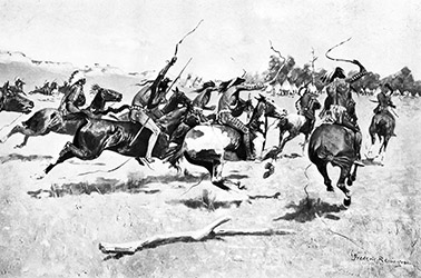 Loinclothed hobby; Obr�zek dne - the picture od the day - �awa rel - Frederic Sackrider Remington, The Pony War Dance
