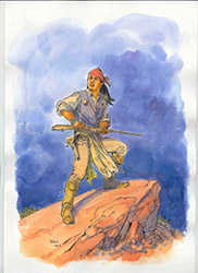Loinclothed hobby; Obr�zek dne - the picture od the day - �awa rel - Apache on rock by Paul Teng
