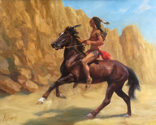 Loinclothed hobby; Obr�zek dne - the picture od the day - �awa rel - Art of Michelle Kondos, Startled