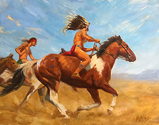 Loinclothed hobby; Obr�zek dne - the picture od the day - �awa rel - Art of Michelle Kondos, War Horse