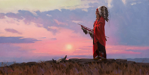 Loinclothed hobby; Obr�zek dne - the picture od the day - �awa rel - Art of Henry Farny, Wyoming Indian Group - At Rest by the River