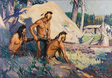 Loinclothed hobby; Obr�zek dne - the picture od the day - �awa rel - W.H.D. Koerner,  The Price of the Old Northwest