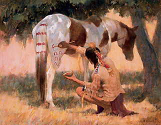 Loinclothed hobby; Obr�zek dne - the picture od the day - �awa rel -  Kenneth Riley, Primal Art 