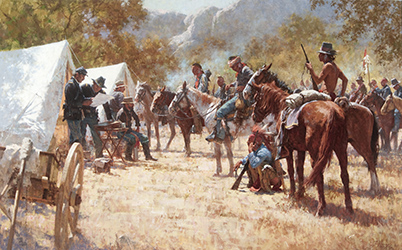 Loinclothed hobby; Obr�zek dne - the picture od the day - �awa rel - Howard Terpning, Major North and the Pawnee Batallion 