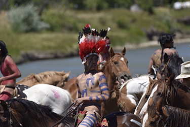 Loinclothed hobby; Obr�zek dne - the picture od the day - �awa rel - Little Bighorn reenactment 2016, Garryowen Montana 