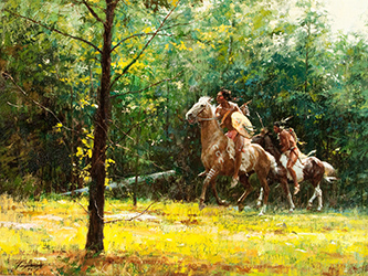 Loinclothed hobby; Obr�zek dne - the picture od the day - �awa rel - Howard Terpning, A Day To Ride