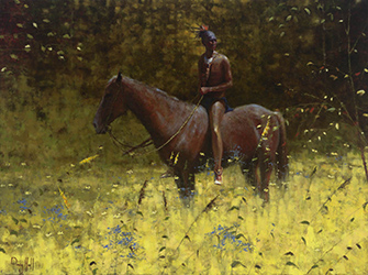 Loinclothed hobby; Obr�zek dne - the picture od the day - �awa rel - Doug Hall, Shawnee in a Yellow Field