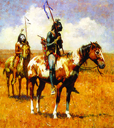 Loinclothed hobby; Obr�zek dne - the picture od the day - �awa rel -  Howard Terpning, Coup Sticks and War Paint