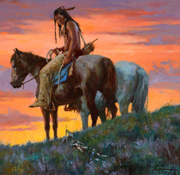 Loinclothed hobby; Obr�zek dne - the picture od the day - �awa rel -  Howard Terpning, Sign Along the Trail - 2005