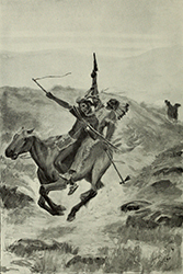 Loinclothed hobby; Obr�zek dne - the picture od the day - �awa rel -  Two indians on  a horse 