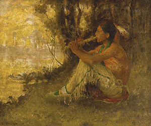 Loinclothed hobby; Obr�zek dne - the picture od the day - �awa rel -  Eanger Irving Couse, The Flute Player