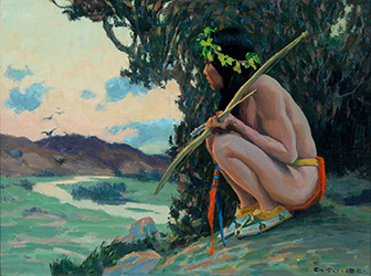 Loinclothed hobby; Obr�zek dne - the picture od the day - �awa rel -  Eanger Irving Couse, Eanger Irving Couse, untitled 