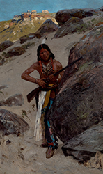 Loinclothed hobby; Obr�zek dne - the picture od the day - �awa rel -  Henry Francois Farny, The Ambush