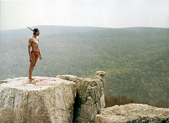 Loinclothed hobby; Obr�zek dne - the picture od the day - �awa rel - Loinclothed on the rock