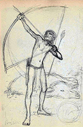 Loinclothed hobby; Obr�zek dne - the picture od the day - �awa rel - TArt of Ivo Milazzo ~ Ken Parker, Tiki 